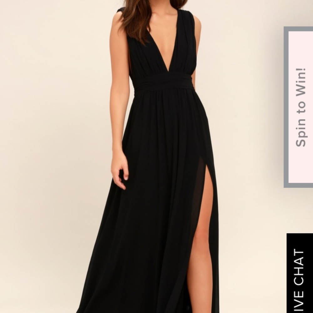 Lulu’s heavenly hues black maxi dress